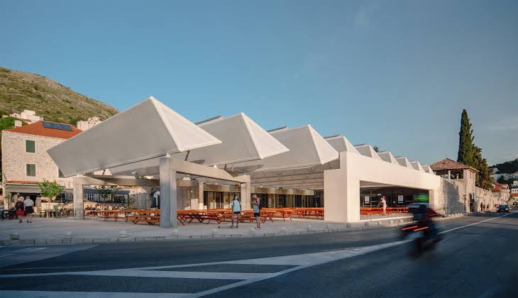 Modern Mediterranean Market Hall Architecture — Climate-Responsive Public Space Design